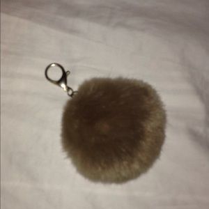 Furry ball keychain